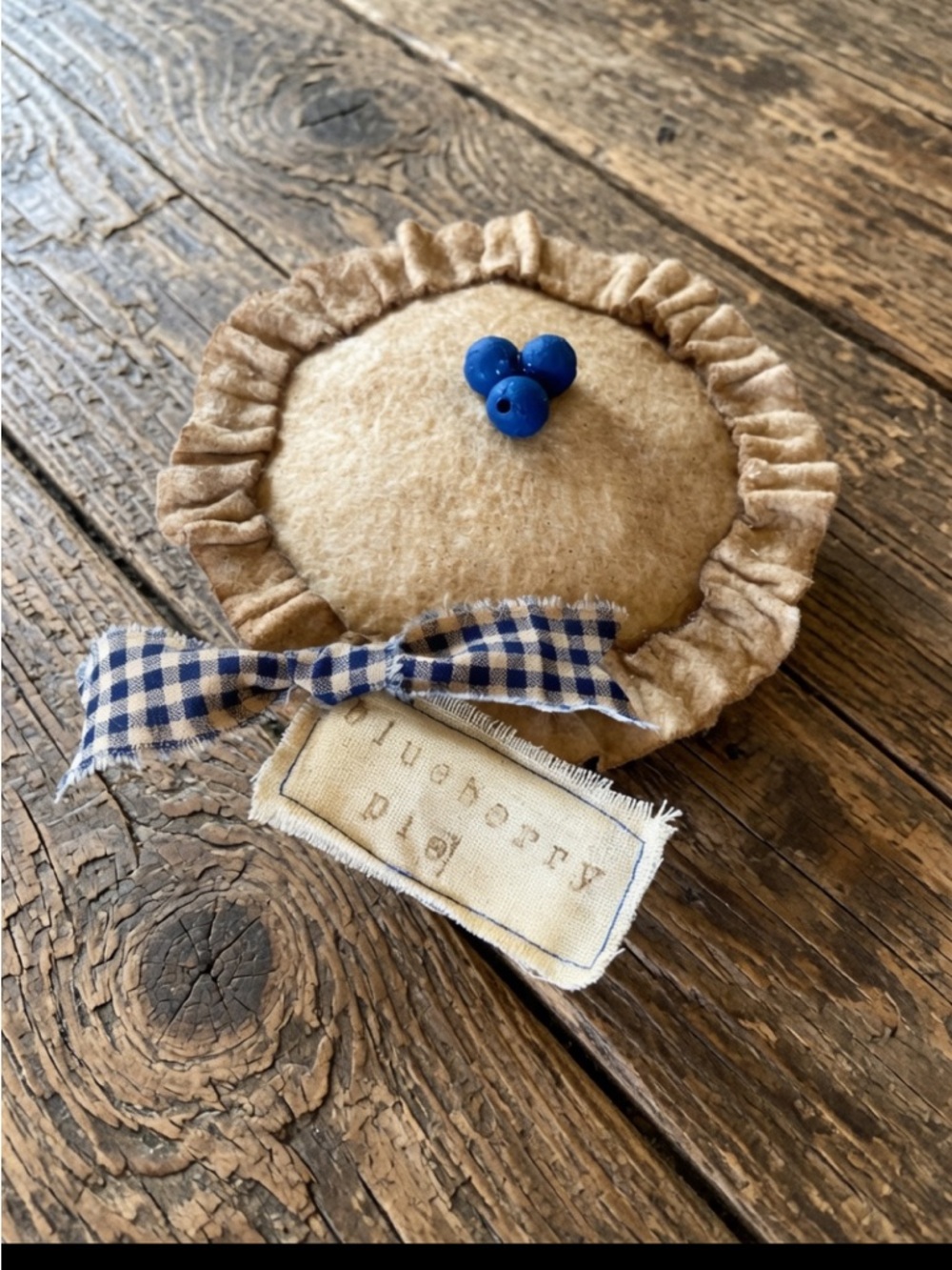 Rustic Faux Blueberry Pie